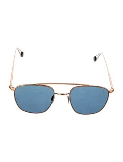 Pre-owned Ahlem Aviator Tinted Sunglasses In Gold