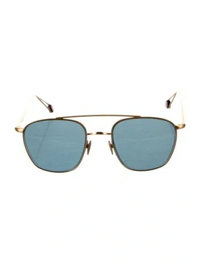 Pre-owned Ahlem Aviator Tinted Sunglasses In Gold
