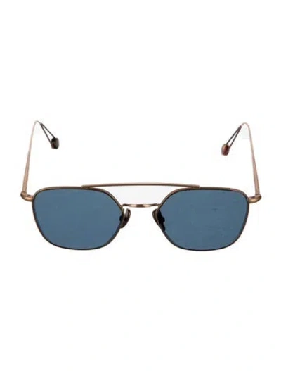 Pre-owned Ahlem Aviator Tinted Sunglasses In Gold