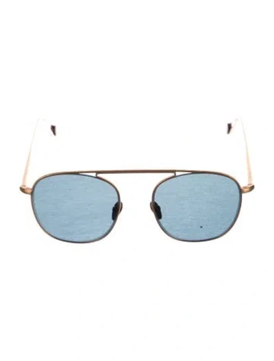 Pre-owned Ahlem Aviator Tinted Sunglasses In Gold/metallic