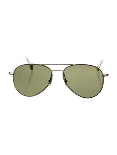 Pre-owned Ahlem Aviator Tinted Sunglasses In Silver
