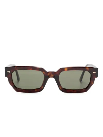 Ahlem Bonaparte Rectangle-frame Sunglasses In 褐色