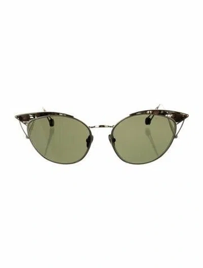 Pre-owned Ahlem Cat-eye Clear Sunglasses In Silver