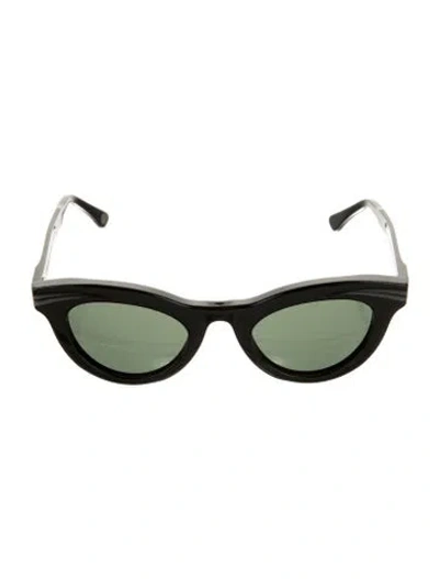 Pre-owned Ahlem Cat-eye Tinted Sunglasses In Black