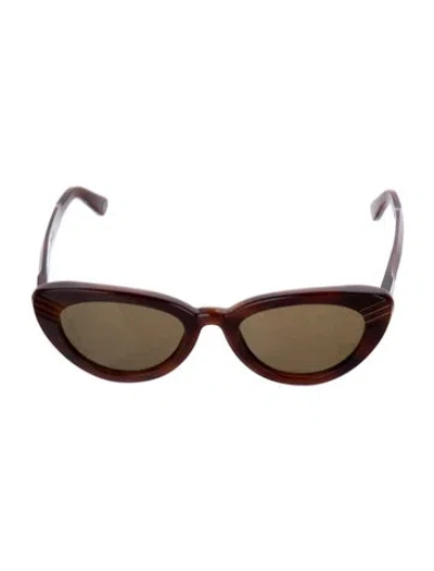 Pre-owned Ahlem Cat-eye Tinted Sunglasses In Brown