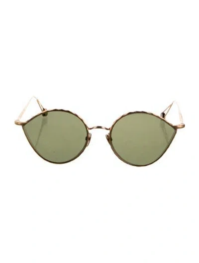 Pre-owned Ahlem Cat-eye Tinted Sunglasses In Gold