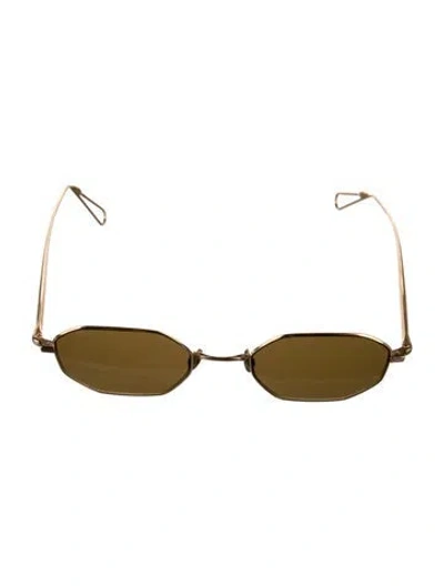 Pre-owned Ahlem Cat-eye Tinted Sunglasses In Gold