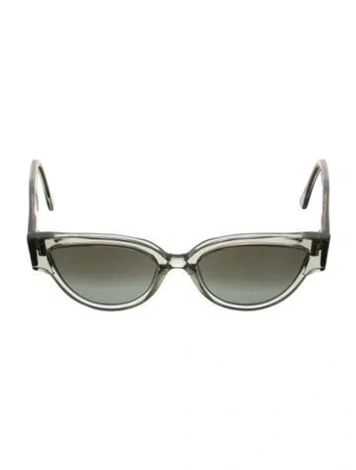 Pre-owned Ahlem Cat-eye Tinted Sunglasses In Green