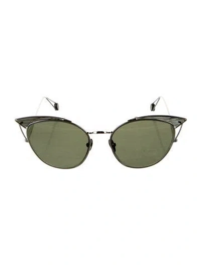 Pre-owned Ahlem Cat-eye Tinted Sunglasses In Silver