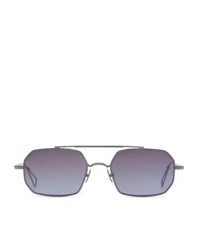 Ahlem Clovis Ruthenium Rectangle Sunglasses