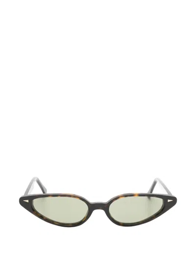 Ahlem Comedie Oval-frame Sunglasses In Brown