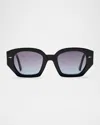 Ahlem Eyewear Constantine Acetate & Nylon Square Sunglasses In Black