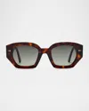 Ahlem Eyewear Constantine Acetate Square Sunglasses In Light Turtle