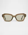 Ahlem Eyewear Les Halles Acetate & Nylon Cat-eye Sunglasses In Milky Green