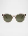 Ahlem Eyewear Menilmontant Acetate & Nylon Cat-eye Sunglasses In Dustlight