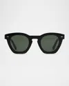 Ahlem Eyewear Montorgeuile Acetate & Nylon Square Sunglasses In Black