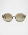 Ahlem Eyewear Rue De Soleil Acetate & Nylon Round Sunglasses In Thymelight