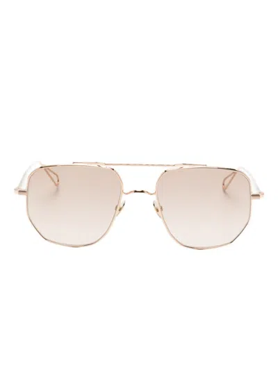 Ahlem Geometric Frame Sunglasses In Gold