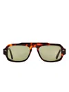 Ahlem George V Square-frame Sunglasses In Brown