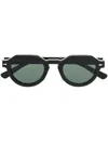 Ahlem Grenelle Round-frame Acetate Sunglasses In Schwarz