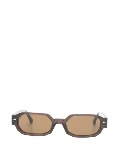 Ahlem Jules Geometic-frame Sunglasses In Brown