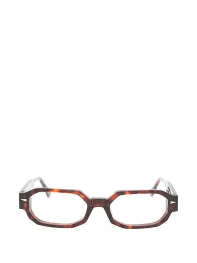 Ahlem Jules Geometric Glasses In Brown