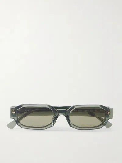 Ahlem Jules Oval-frame Acetate Sunglasses In Gray