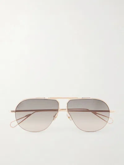 Ahlem Laplace Aviator-style Gold-tone Sunglasses In Multi