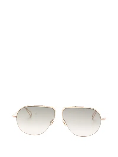 Ahlem Laplace Pilot-frame Sunglasses In Gold