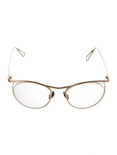 Pre-owned Ahlem Narrow Eyeglasses In Gold