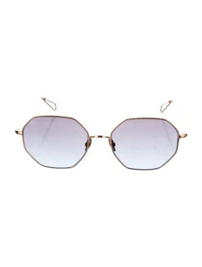 Pre-owned Ahlem Oversize Gradient Sunglasses In Gold
