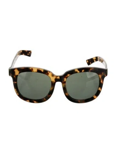 Pre-owned Ahlem Oversize Tinted Sunglasses In Brown