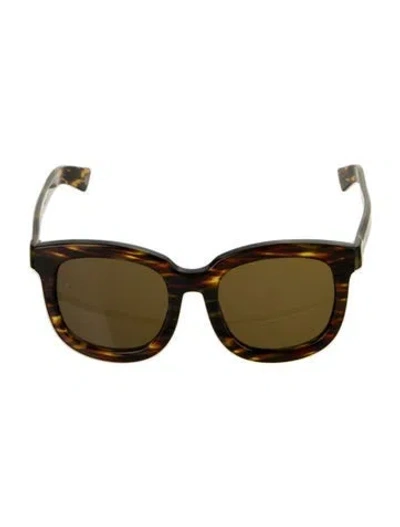 Pre-owned Ahlem Oversize Tinted Sunglasses In Brown