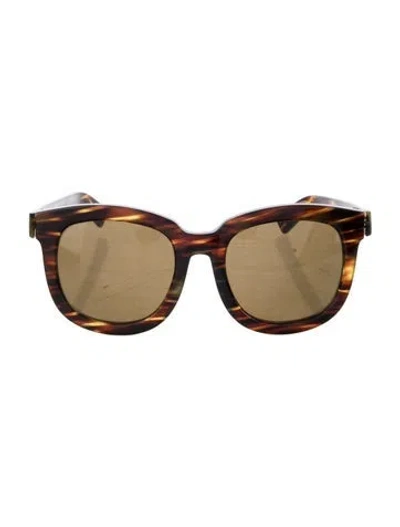 Pre-owned Ahlem Oversize Tinted Sunglasses In Brown