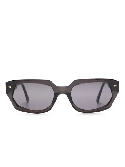 Ahlem Racine Geometric-frame Sunglasses In Black