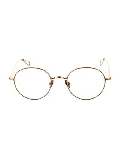 Pre-owned Ahlem Round Eyeglasses In Gold