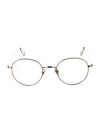Pre-owned Ahlem Round Eyeglasses In Gold