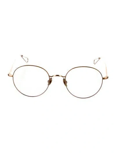 Pre-owned Ahlem Round Eyeglasses In Gold