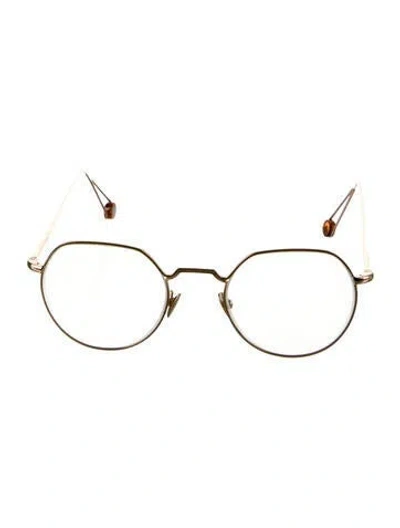 Pre-owned Ahlem Round Eyeglasses In Gold
