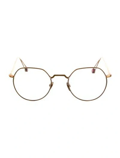 Pre-owned Ahlem Round Eyeglasses In Gold