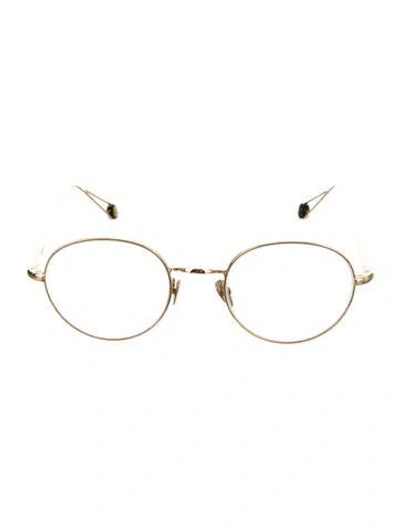 Pre-owned Ahlem Round Eyeglasses In Gold