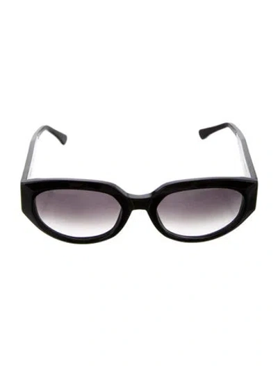 Pre-owned Ahlem Round Gradient Sunglasses In Black