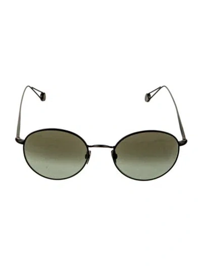 Pre-owned Ahlem Round Gradient Sunglasses In Black