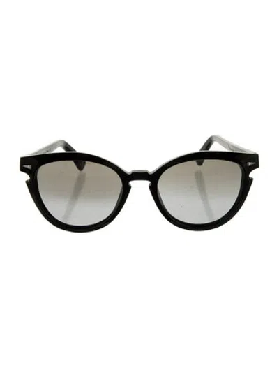 Pre-owned Ahlem Round Gradient Sunglasses In Black