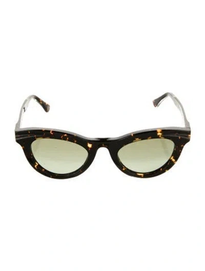 Pre-owned Ahlem Round Gradient Sunglasses In Brown