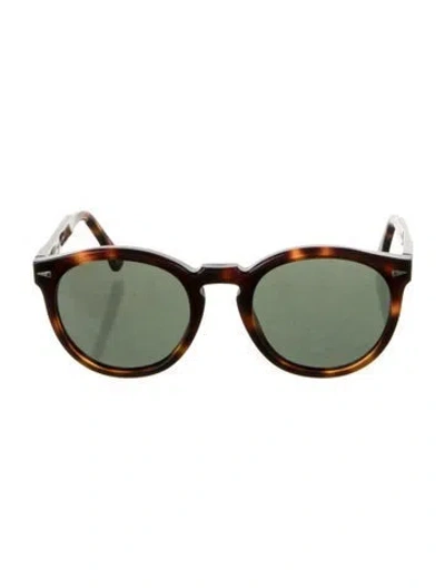 Pre-owned Ahlem Round Mirrored Sunglasses In Brown