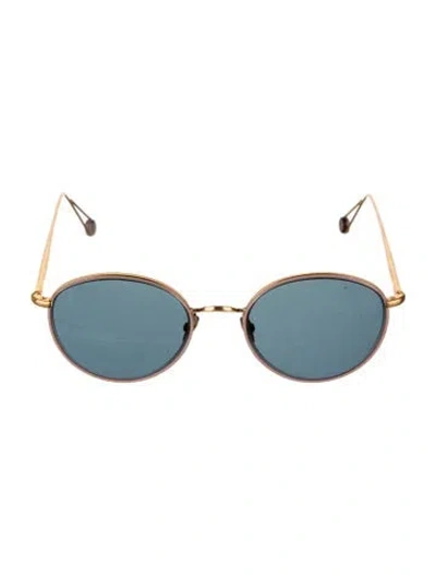 Pre-owned Ahlem Round Mirrored Sunglasses In Multicolor