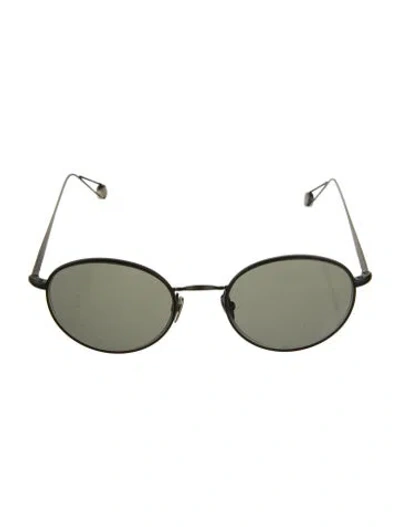 Pre-owned Ahlem Round Tinted Sunglasses In Black