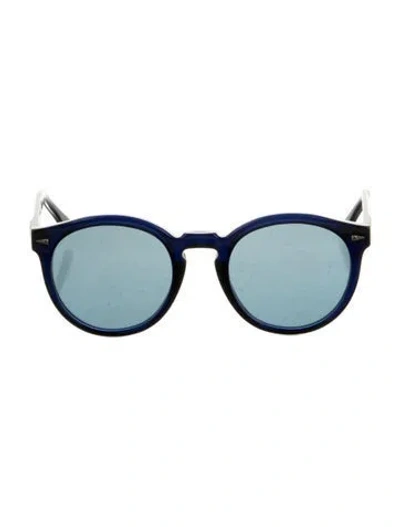 Pre-owned Ahlem Round Tinted Sunglasses In Blue