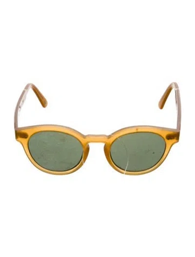 Pre-owned Ahlem Round Tinted Sunglasses In Brown